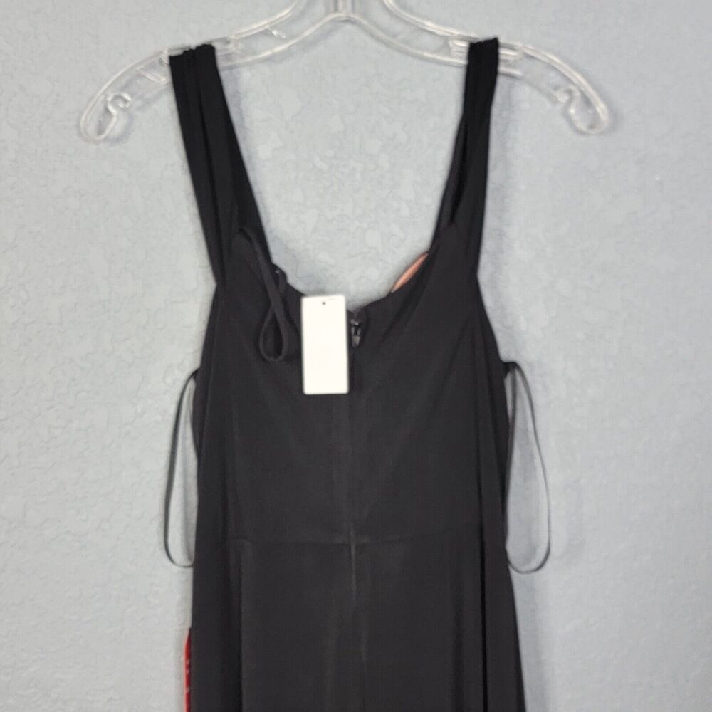City Triangle Sz 11 Black Gown Pale Pink Pop of Color Stretchy Off Shoulder - Picture 12 of 16